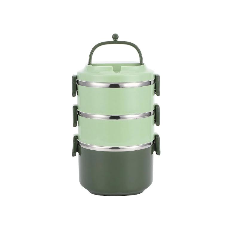 Stackable 3 Tier Lunch Box Green