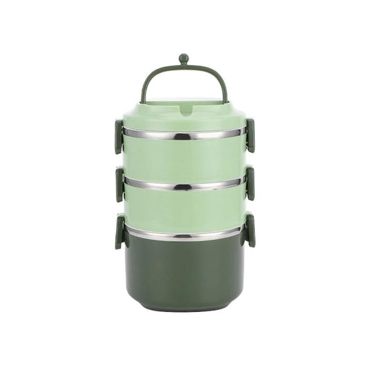 Stackable 3 Tier Lunch Box Green