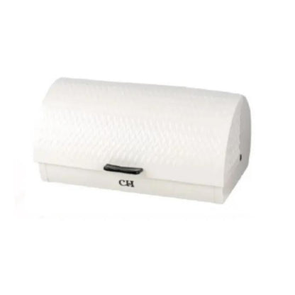 CH Waves Design Rolltop Bread Bin White