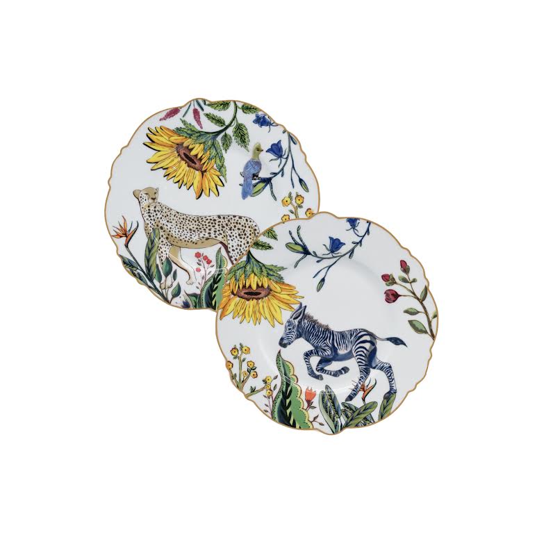 Jenna Clifford Wild Bloom 4 Piece Side Plate Set Multicoloured
