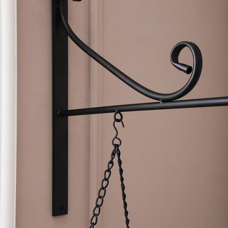 Wall Hanging Bench Planter Black