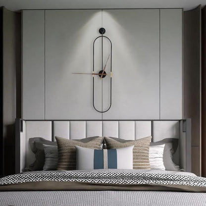 Modern Oval Wall Clock Black
