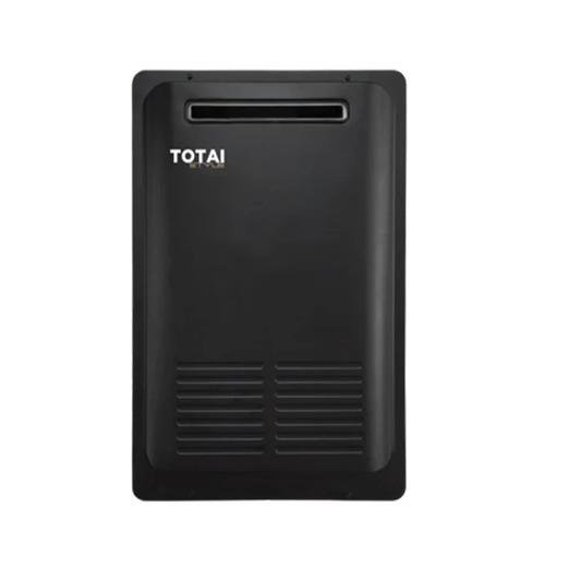 Totai Outdoor 20L Fan Forced Gas Geyser with Electronic Ignition Black