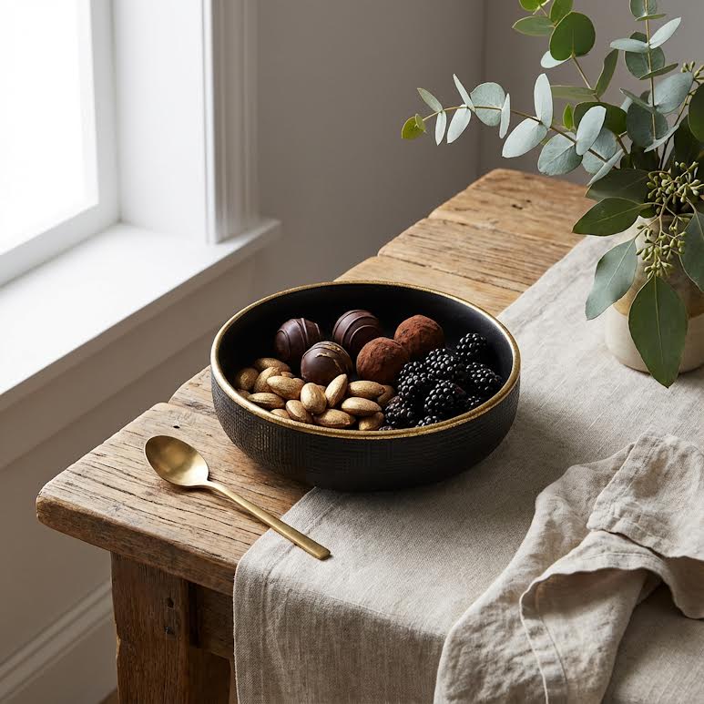 22 x 22cm Cereal Bowl Black