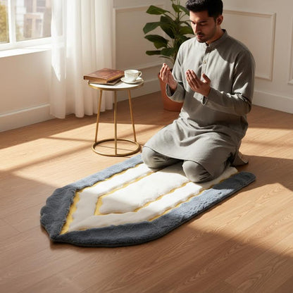 Musallah Prayer Mat Grey & White