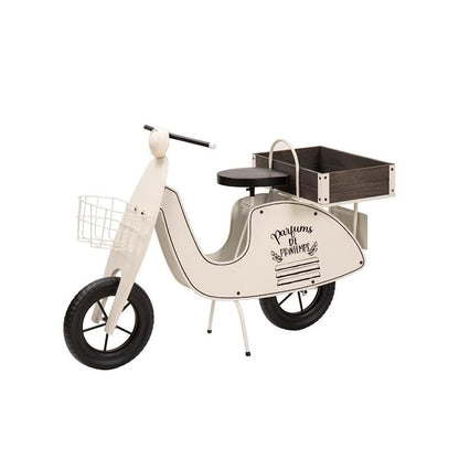 Motorcycle Design Planter Cream