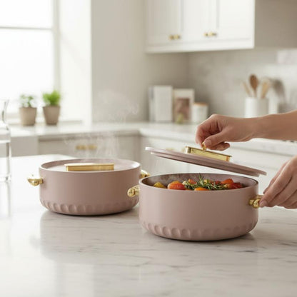 2 Piece Hot Pot Set Pink