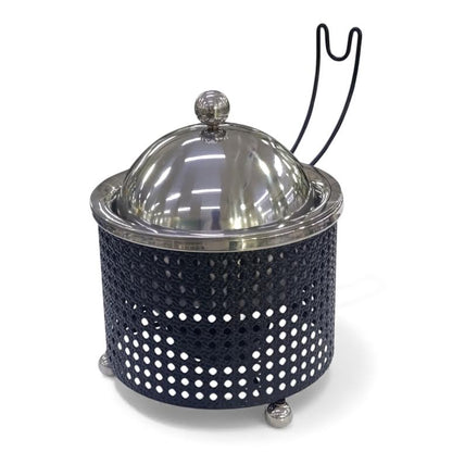 1.5Lt Chafing Dish with Mesh Design Black & Stainless Steel