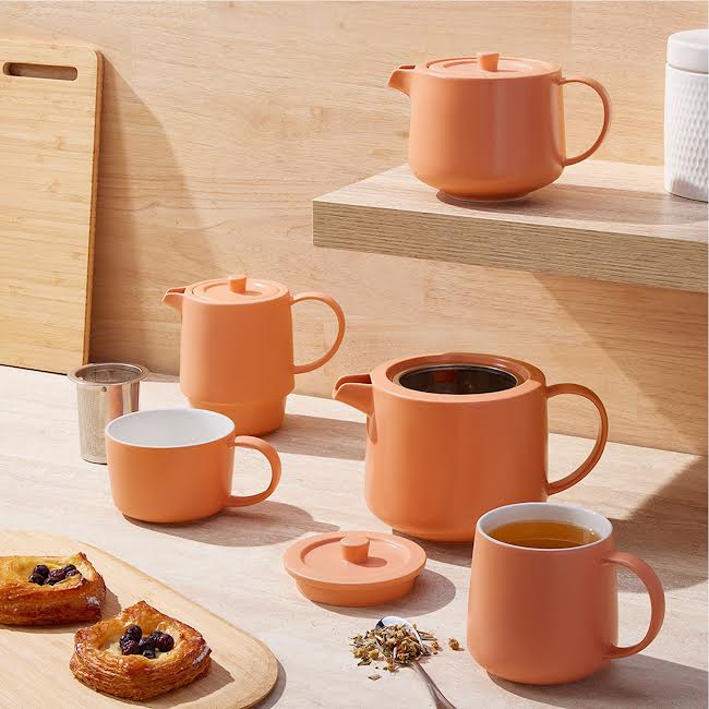 Maxwell & Williams Cafe Life Tea for One With Infuser Apricot