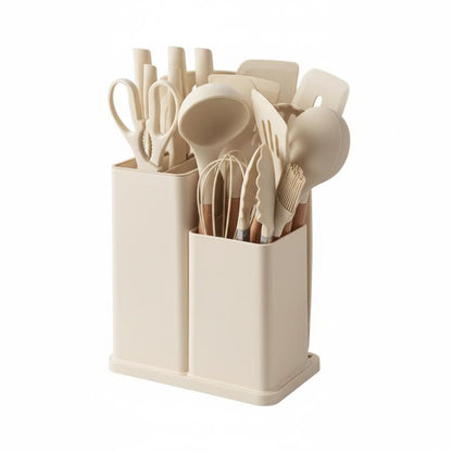 19 Piece Kitchen Utensil Set Cream