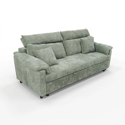 3 Seater Pull Out Sleeper Couch Green