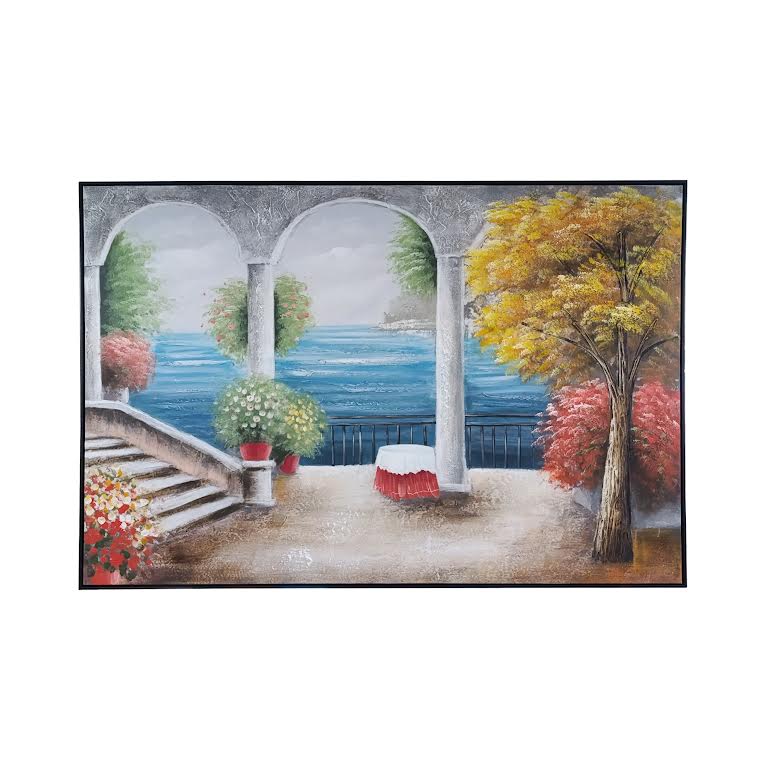 80 x 120cm Mediterranean-style Landscape Painting Multicoloured