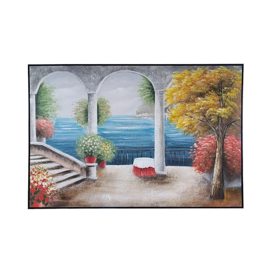 80 x 120cm Mediterranean-style Landscape Painting Multicoloured