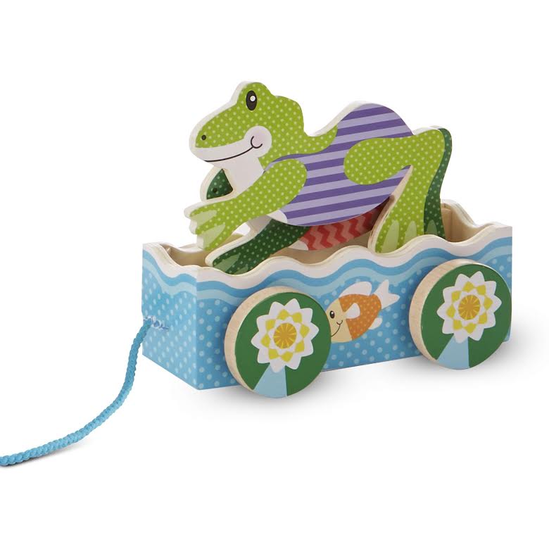 Melissa & Doug First Play Friendly Frogs Pull Toy Multicoloured