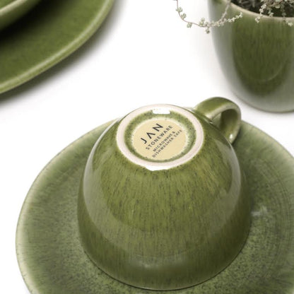 JAN Ashes & Olive Cup & Saucer Set Green