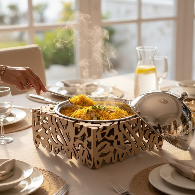 1.5Lt Chafing Dish Beige & Stainless Steel