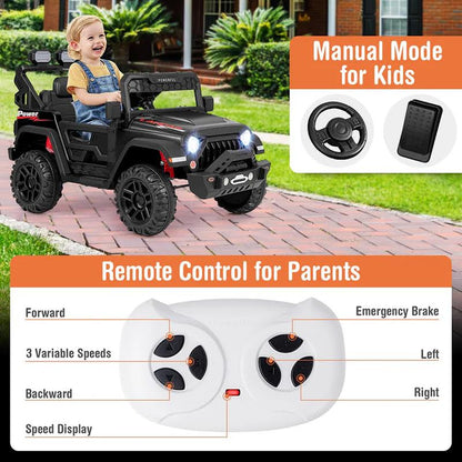 Electric Off Road Truck with Remote Control Black