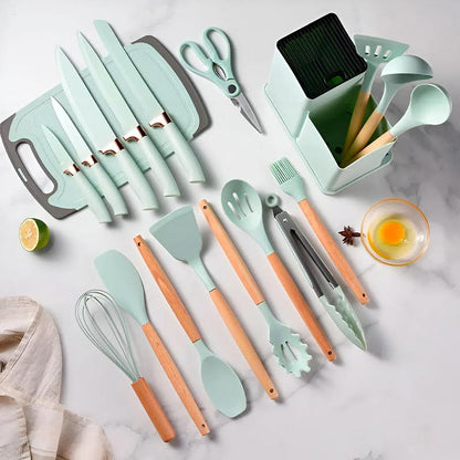 19 Piece Kitchen Utensil Set Teal