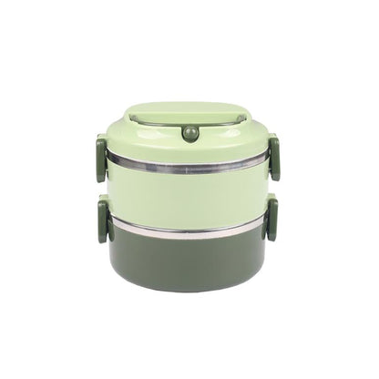 Stackable 2 Tier Lunch Box Green