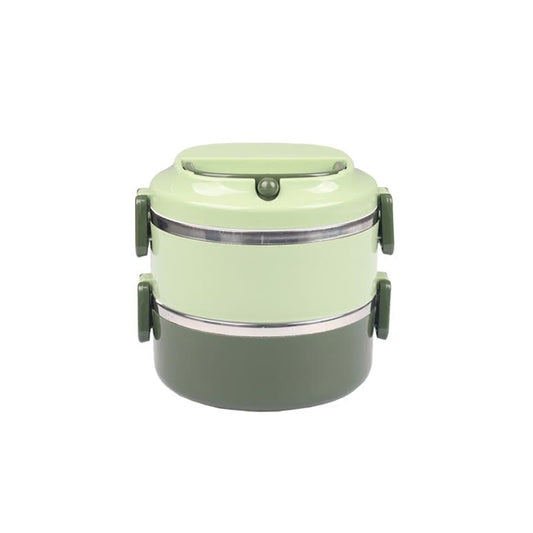 Stackable 2 Tier Lunch Box Green