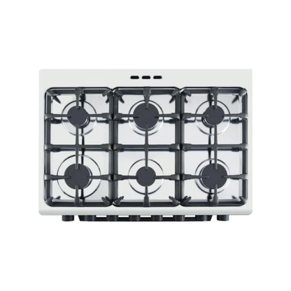 King Outdoor 76cm Full Gas Stove with 6 Burners & Grill Matte Black