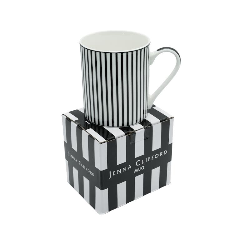Jenna Clifford Ivory Noir 400ml Mug Black & White