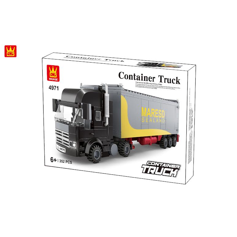 Wange Container Truck 352 Piece Building Block Set