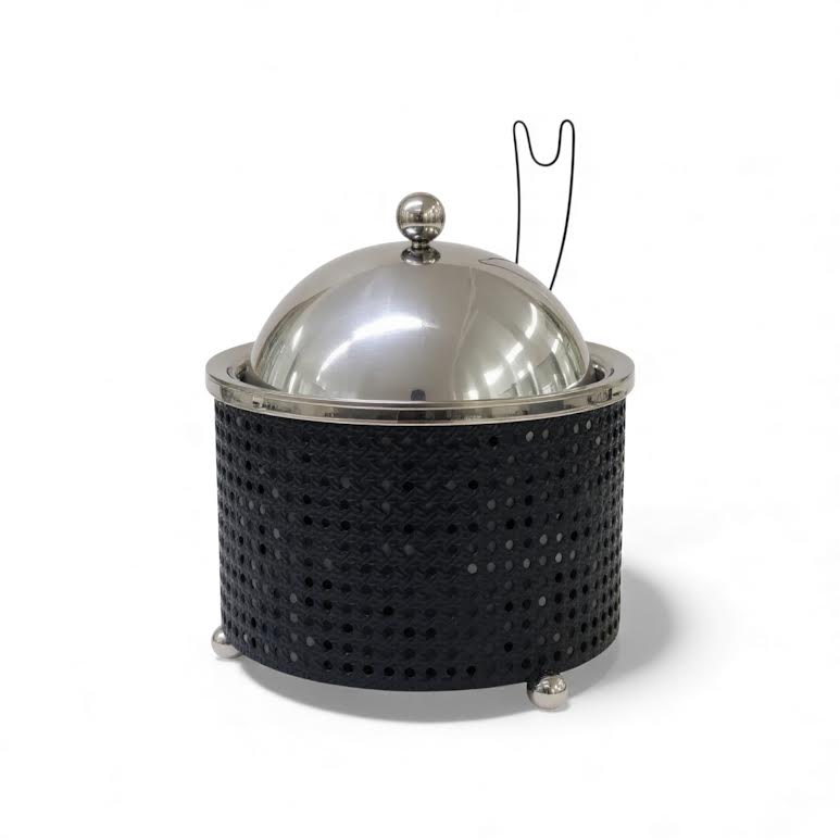 3.5Lt Chafing Dish with Mesh Design Black & Stainless Steel