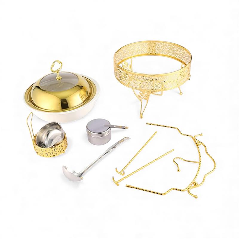 6Lt Chafing Dish with Spoon Gold