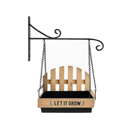 Wall Hanging Bench Planter Black