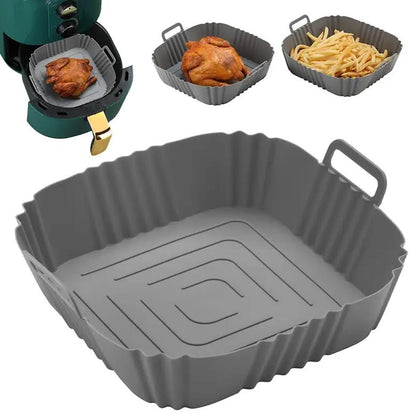 Hillhouse Silicone Square Airfryer Liner Grey