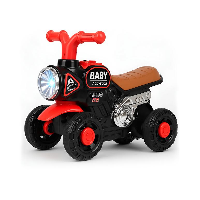 Kids Ride On 4 Wheel Bike Black & Red