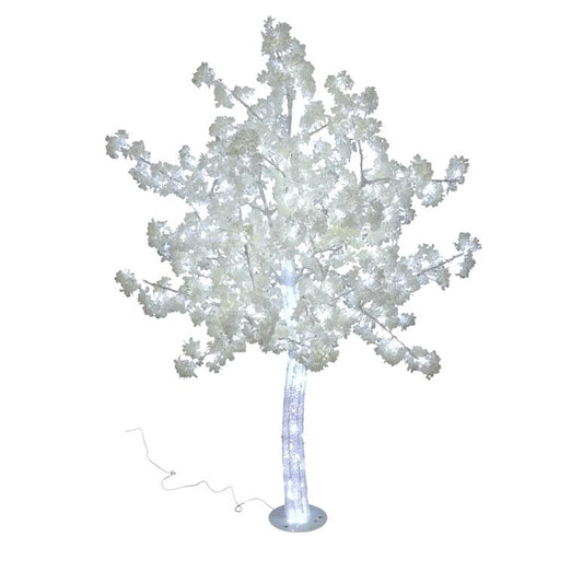 Large 1.8m LED Tree with Leaves White