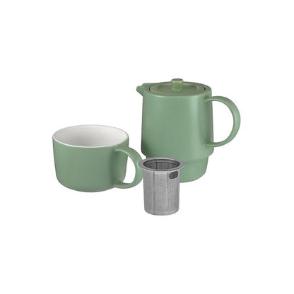Maxwell & Williams Cafe Life Tea for One With Infuser Seafoam