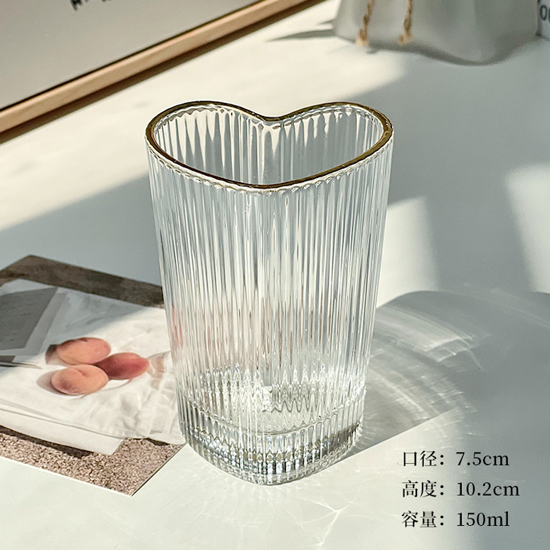 6 Piece Heart Design Tumbler Set Clear