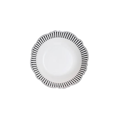 Jenna Clifford Ivory Noir 4 Piece Cereal Bowl Set Black & White