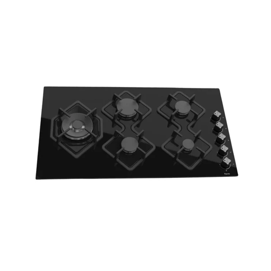 Ferre 90cm Glass Gas Hob Black