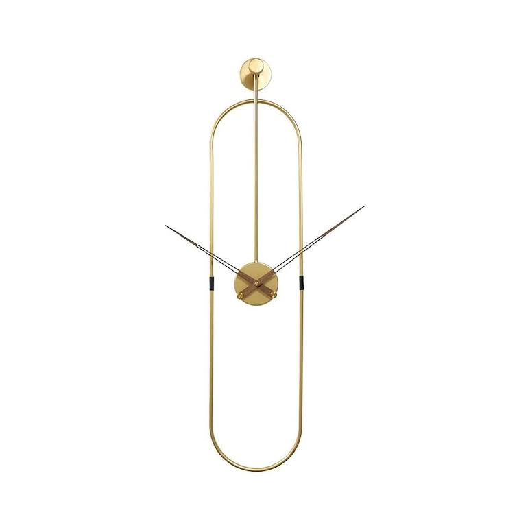 Modern Oval Wall Clock Gold