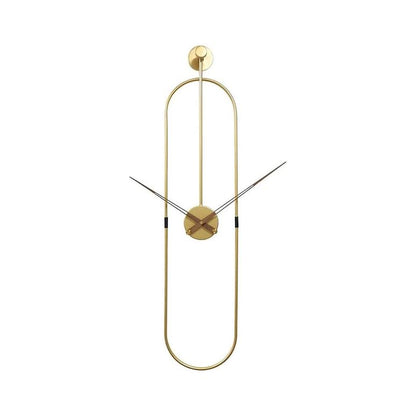 Modern Oval Wall Clock Gold