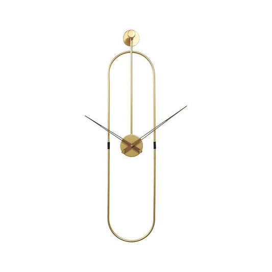 Modern Oval Wall Clock Gold