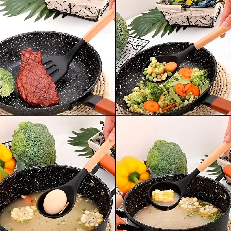 12 Piece Kitchen Utensil Set Black