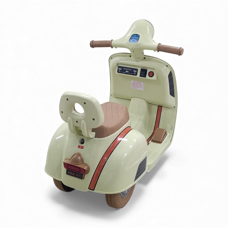 Kids Ride On Scooter Light Green & Brown