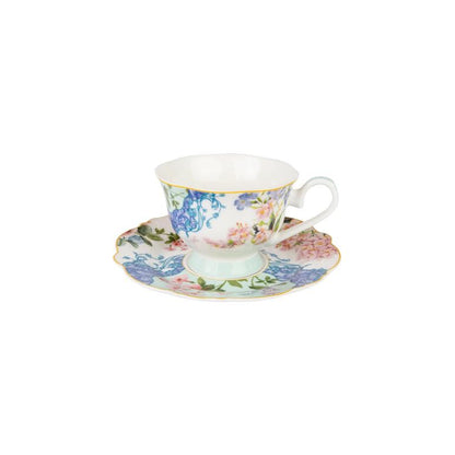 Jenna Clifford Belle Fleur 4 Piece Cup & Saucer Set Multicoloured
