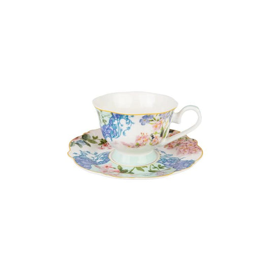 Jenna Clifford Belle Fleur 4 Piece Cup & Saucer Set Multicoloured