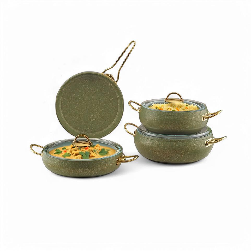 Leydi Elite 7 Piece Cookware Set Olive