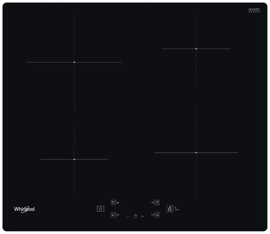 Whirlpool 60cm Induction Glass-Ceramic Hob Black