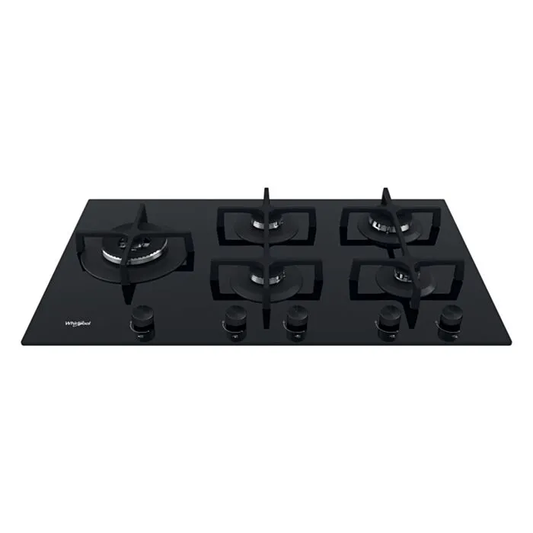 Whirlpool 5 Gas Burner Hob Black