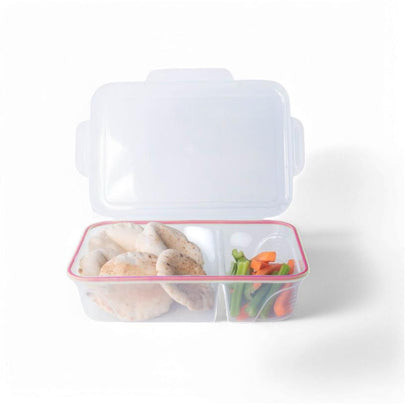 Otima 1.9Lt Flip-Top Division Lunch Box Clear
