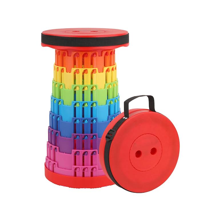 Small Stool Colapsable Collapsible Telescopic Folding Stool Multicoloured – The Culinarium