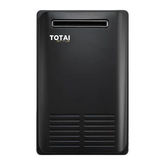 Totai Indoor 12L Fan Forced Gas Geyser with Electronic Ignition Black